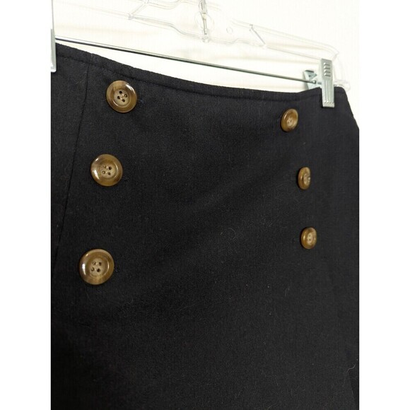 Moussy Black Mini Skirt Women's Size 2 Pleated Buttons - Picture 3 of 10